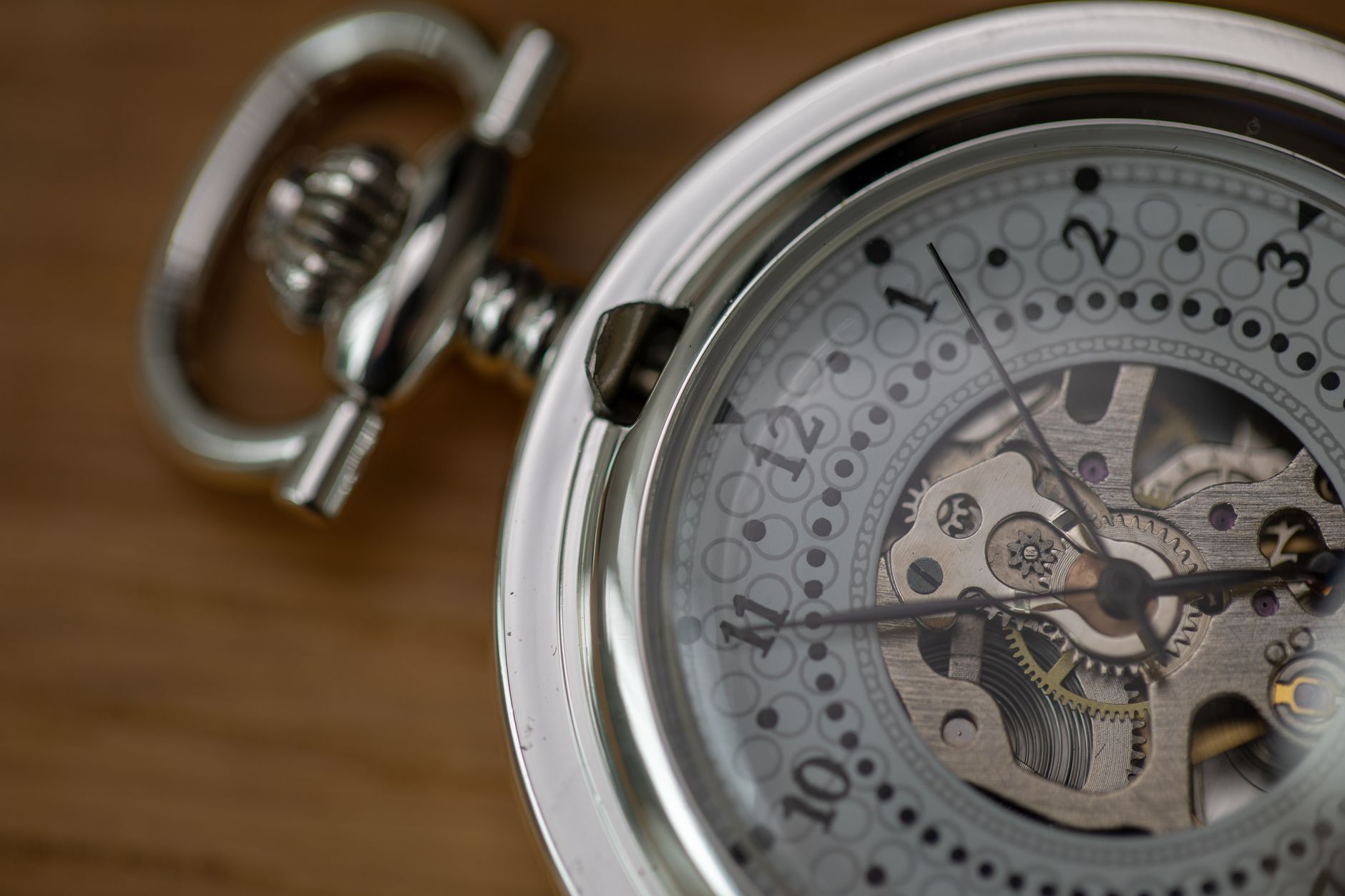 Macro view of precision watch gears